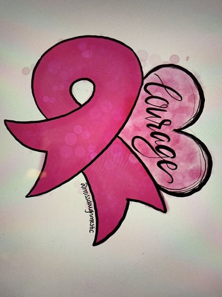 Miss Doughmestic Cancer Awareness Heart Ribbon Cookie Cutter/Fondant Cutter or STL Download