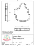 Bottle with Bow Cookie Cutter/Fondant Cutter or STL Download