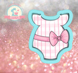 Girly Onesie 4/ Bow Headband Cookie Cutters/Fondant Cutters or STL Downloads