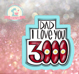 I Love You 3000 Plaque/ I Boy 2 Cookie Set Cutters or Fondant Cutters