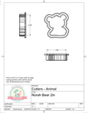 Norah Bear Cookie Cutter or Fondant Cutter