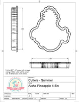 Aloha Pineapple Cookie Cutter/Fondant Cutter or STL Download