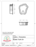 Bubble Tooth Cookie Cutter/Fondant Cutter or STL Download