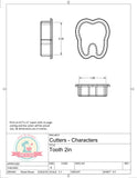 Tooth Cookie Cutter or Fondant Cutter