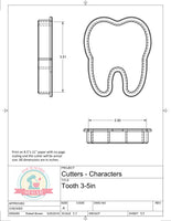 Tooth Cookie Cutter or Fondant Cutter