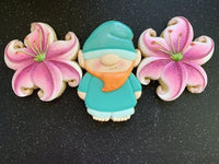 Miss Doughmestic Ed Gnome (Listing does not include flowers) Cookie Cutter/Fondant Cutter or STL Download