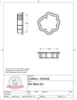 Girl Bee Cookie Cutter or Fondant Cutter