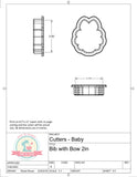 Bib with Bow Cookie Cutter/Fondant Cutter or STL Download