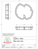 Girly Onesie 2/ Bow Clip Cookie Cutters/Fondant Cutters or STL Download