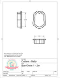 Boy Onsie 1 Cookie Cutter/Fondant Cutter or STL Download