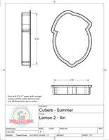 Lemon 2 Cookie Cutter or Fondant Cutter