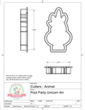 Pool Party Unicorn Cookie Cutter or Fondant Cutter