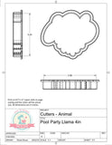 Pool Party Llama Cookie Cutter or Fondant Cutter