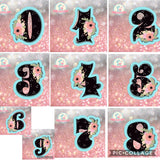 Full Set Floral Numbers Cookie Cutters or Fondant Cutters
