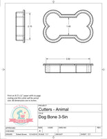Dog Bone Cookie Cutter/Fondant Cutter or STL Download