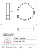 Lemon Half Cookie Cutter or Fondant Cutter