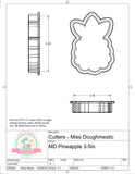 Miss Doughmestic Pineapple Cookie Cutter or Fondant Cutter