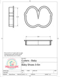Baby Shoes Cookie Cutter/Fondant Cutter or STL Download