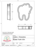 Bubble Tooth Cookie Cutter/Fondant Cutter or STL Download