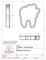 Bubble Tooth Cookie Cutter/Fondant Cutter or STL Download