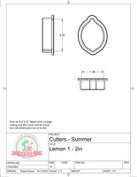 Lemon 1 Cookie Cutter or Fondant Cutter