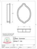 Lemon 1 Cookie Cutter or Fondant Cutter