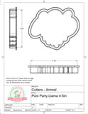 Pool Party Llama Cookie Cutter or Fondant Cutter