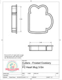 Frosted Cookiery Heart Mug Cookie Cutter/Fondant Cutter or STL Download