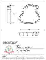 Money Bag Cookie Cutter or Fondant Cutter