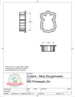 Miss Doughmestic Pineapple Cookie Cutter or Fondant Cutter