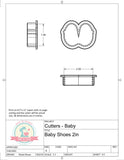 Baby Shoes Cookie Cutter/Fondant Cutter or STL Download