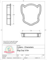 Cop/Police Dog Cookie Cutter/Fondant Cutter or STL Download
