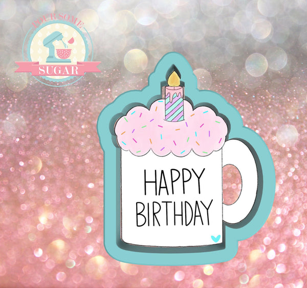 Frosted Cookiery Birthday Mug Cookie Cutter/Fondant Cutter or STL Download