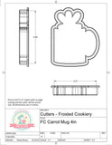 Frosted Cookiery Carrot Mug Cookie Cutter/Fondant Cutter or STL Download