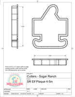 Sugar Ranch E/ Gnome Plaque Cookie Cutter or Fondant Cutter