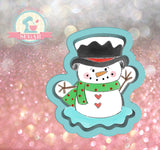 Miss Doughmestic Snowman 1 Cookie Cutter or Fondant Cutter