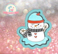 Miss Doughmestic Snowman 2 Cookie Cutter or Fondant Cutter