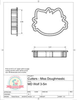 Miss Doughmestic Wolf Head Cookie Cutter and Fondant Cutter