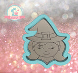 Miss Doughmestic Witch Head Cookie Cutter or Fondant Cutter