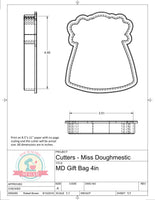 Miss Doughmestic Gift Bag/Treat Bag Cookie Cutter or Fondant Cutter