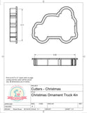 Christmas Ornament Truck Cookie Cutter/Fondant Cutter or STL Download
