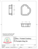 Frosted Cookiery Pumpkin Mug Cookie Cutter/Fondant Cutter or STL Download