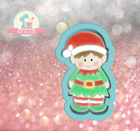 Miss Doughmestic Boy Elf Cookie Cutter or Fondant Cutter