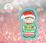 Miss Doughmestic Boy Elf Cookie Cutter or Fondant Cutter