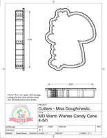 Miss Doughmestic Warm Wishes Candy Cans Cookie Cutter or Fondant Cutter