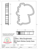 Miss Doughmestic Warm Wishes Candy Cans Cookie Cutter or Fondant Cutter