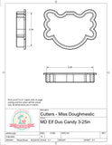 Miss Doughmestic Elf Duo Candy Cookie Cutter/Fondant Cutter or STL Download