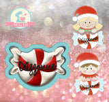 Miss Doughmestic Elf Duo Candy Cookie Cutter/Fondant Cutter or STL Download