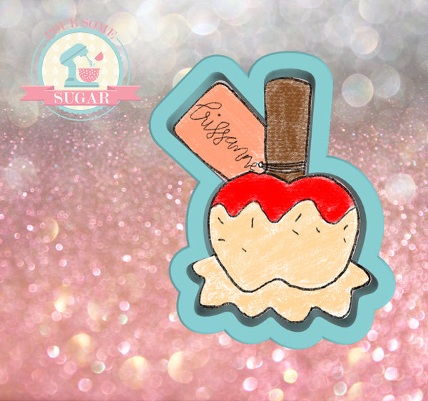 Miss Doughmestic Candy Apple with Tag Cookie Cutter or Fondant Cutter