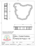 Frosted Cookiery Nerdy Girl Puppy 2 Cookie Cutter/Fondant Cutter or STL Download